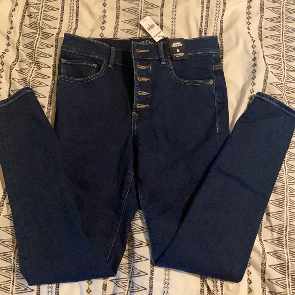 Express high rise skinny jeans